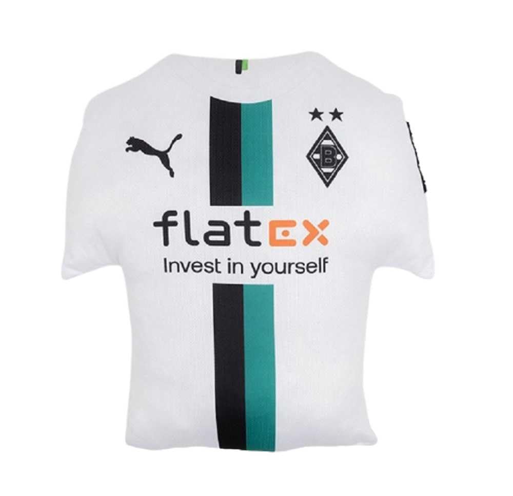 Borussia Mönchengladbach Kissen - Trikot 22/23 - Trikotkissen schwarz-weiß-grün Kissen in Trikot-Form BMG