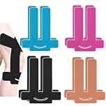 Kinesiology Tape for Knees, 8 Count Precut Sports Physio Tape,Original Cotton Waterproof & Breathable, Latex Free Elastic Kinesiology Athletic Tape for Knee Support and Muscle Pain Relief-4colors