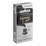 Lavazza Espresso Ristretto Dark Roast Arabica & Robusta Aluminum Capsules Compatible with Nespresso Original Machine, 10 Count, Intense and full bodied, dark crema, Intensity 12 of 13