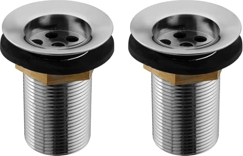 Image of Full Thread Stainless Steel Waste Coupling for Wash Basin (Pack of 2)