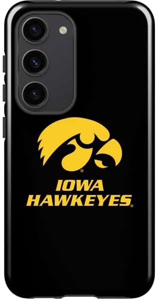Skinit Pro Phone Case Compatible with Galaxy S23 - Officially Licensed University of Iowa Hawkeyes Chevron Print Design