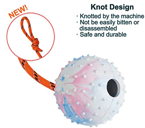 Nevperish 2 Pack Dog Ball, K9 Ball, Solid Rubber Ball On Rope For Reward thumb #1