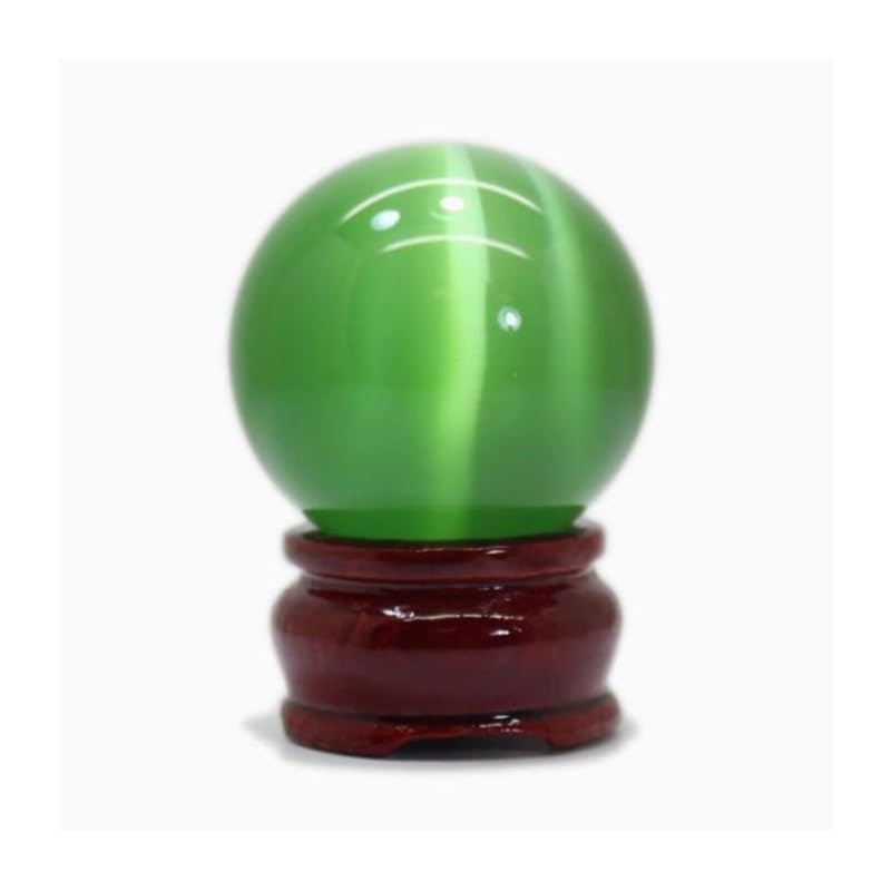 Bola de cristal de cuarzo verde de 6 cm para decorar salones modernos