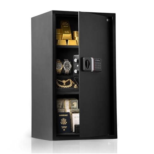 Image of Plantex 106 Ltr. Safe Locker For Home /Digital Locker /Electronic Safety Locker with Master & User Dual Code Access with Emergency Key /2 Years Warranty By Plantex (Black)