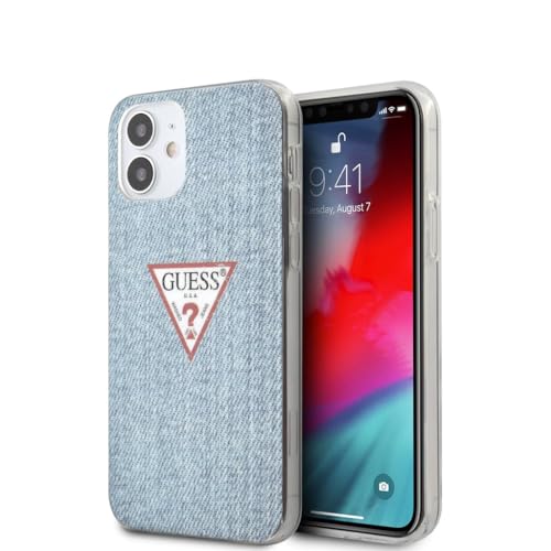 Guess GUHCP12SPCUJULLB Collection Jeans Coque pour iPhone 12 Mini 5,4" Bleu