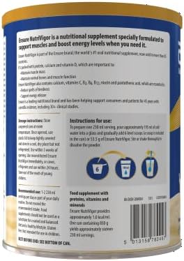 Ensure NutriVigor Nutritional Shake | Boosts Energy | Helps you do what you want with Strength | Food supplement with Protein, HMB and 27 Vitamins & Minerals | 850g | Vanilla Flavour