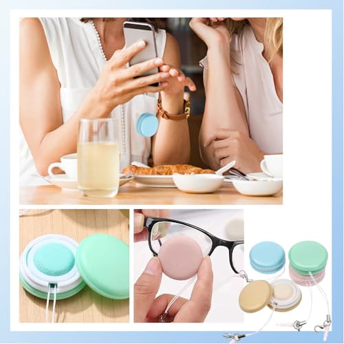 ZiTour 4 PCS Macaron Phone Screen Cleaner, 2024 New Macaron Mobile Phone Screen Wipe, Cute Mobile Phone Pendant Screen and Eyeglass Brush Cleaner Brush Macaron Screen Cleaner Christmas Gift (4 PCS) - Thumbnail 4