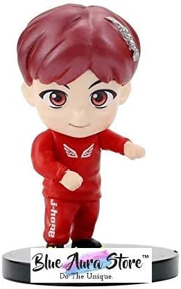 Blue Aura J-Hope BTS BT21 Mang Bangtan Boys Height -7.2 CM Action Figure (Red Wings Dancing Stand)