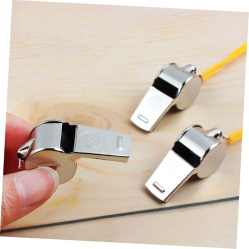 Set de 24 silbatos metálicos con cordón para árbitros miniatura 4