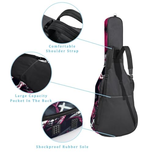 Housse guitare 41 pouces imperméable sac à dos pour guitare folk