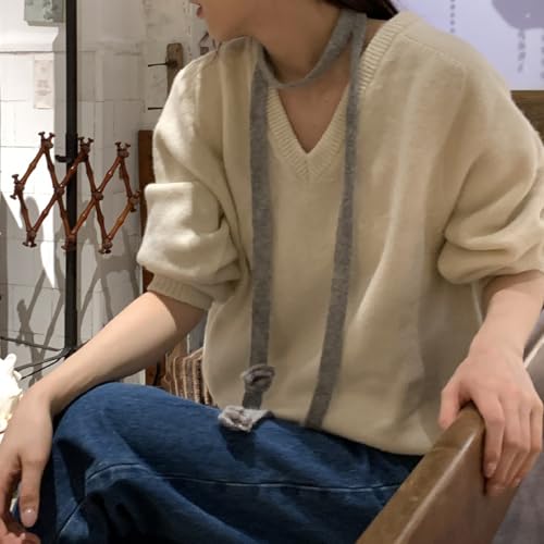 Knit Scarf, Knit Scarf for Women, Long Skinny Belt Necktie Neck Scarf, Girls Photo Props Long Neckerchief, Skinny Scarf Necktie4