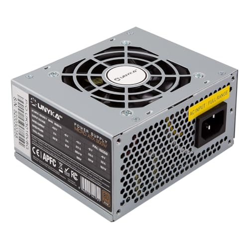 UNYKAch Fuente de Alimentación SFX 300W 80 Plus Bronze Eficiencia Energética 88%, Ventilador Ultra Silencioso