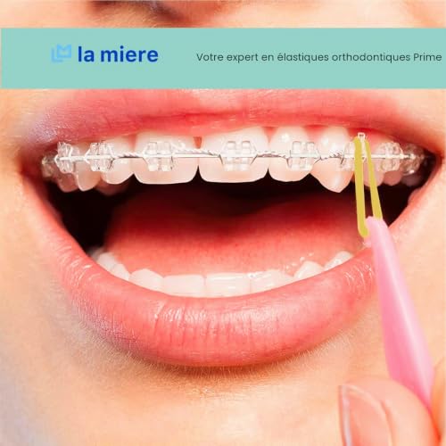 Lot de 3 paquets de 300 bandes élastiques intra-orales en latex ambré de 6,4 mm d'épaisseur - Fabriquées aux États-Unis (lourdes, 6,4 mm) – vue 7