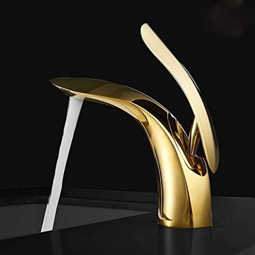 Robinet d'évier or pour salle de bain moderne mitigeur lavabo design