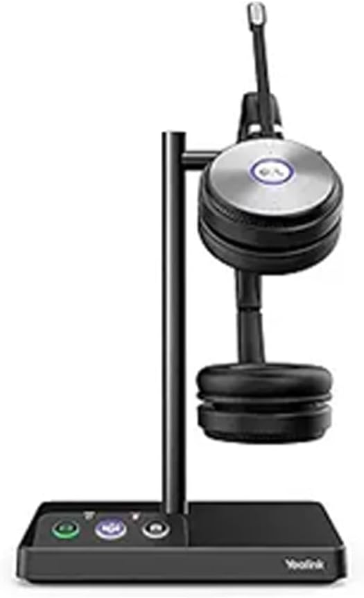 Yealink MP50 MS Teams IP Corded Phone Bundle with WH62 MS Teams Dual Wireless Bluetooth Over Ear Headset for Office, Cam 313 2MP Webcam