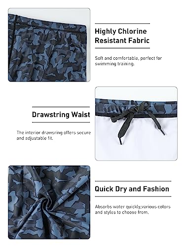Image of Men's Square Leg Swimming Jammer Shorts UPF50+,Men Swimsuit Swim Jammers Fabric Shape Retention
