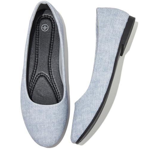 Image of Women's Ballet Flats Shoes Comfortable PU Leather Dress Slip on Shoes Teacher Business Casual