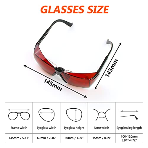 Jilerwear Wavelength 180Nm-540Nm Laser Safety Glasses For 405Nm, 445Nm, 450Nm,520Nm,532Nm Laser Light,Yag, Blue, Green Laser And Uv Light Eye Protection Fit Dazzling Lasers, Like Engraving Machines #TOP4