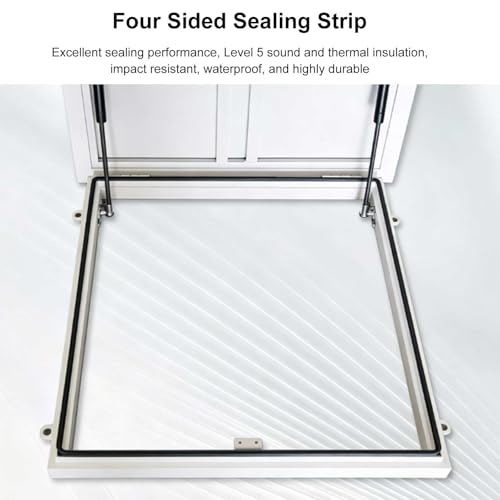 Tragaluz de acceso al techo de aluminio con placa galvanizada y asa manual 6