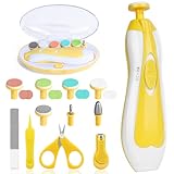 👶【Corte de Uñas Fácil】Esta lima uñas bebé tiene 7 cabezas abrasivas para las diferentes etapas del desarrollo del bebé y sus todas necesidades. La cortauñas uñas eléctrica también viene con 1 cabezal abrasivo cilíndrico, 8 almohadillas de repuesto adicionales, 1 cortaúñas, 1 tijera para uñas, 1 pinzas, 1 cepillo de limpieza y 1 cabezal abrasivo metálico para uso de adultos. Por eso, esta lima de uñas se puede utilizar para recién nacidos, bebés, niños de 0 a 12 meses y los adultos