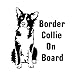 WAXY Pegatina de Coche Border Collie on Board 17 1 * 15cm Divertido Adhesivo para Coche Reflectante a láser Vinilo Coche Pegatina 3D Car Styling Negro Plata-Black_1pcs