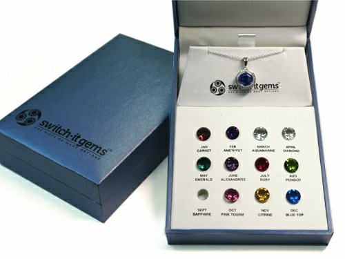 Switch-It Gems Cushion-Cut Simulated Blue Topaz Halo Ring Total Of 12 Simulated Stones Size 6 #TOP2