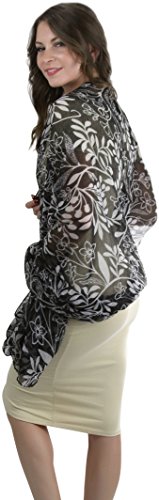 ToBeInStyle Women's Contrast Floral Print Scarf4