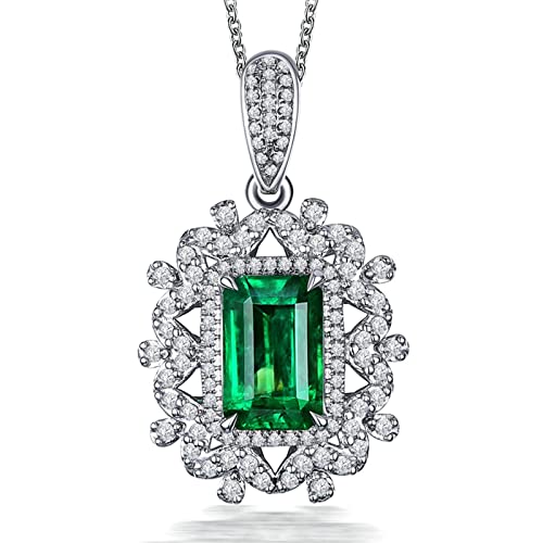 Émeraude naturelle 1.45 ct et or blanc 18K pour femme TQHGM
