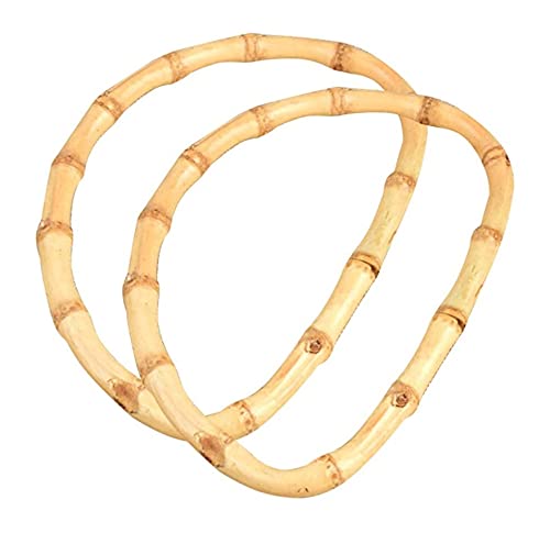 LIXBD 2 asas de madera de bambú para monedero con asa de bolsa, correa de repuesto Cover