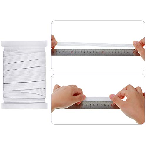 image for Shappy White Wide Sewing Elastic Knit Elastic Spool (1/2 Inch x 11 Yar