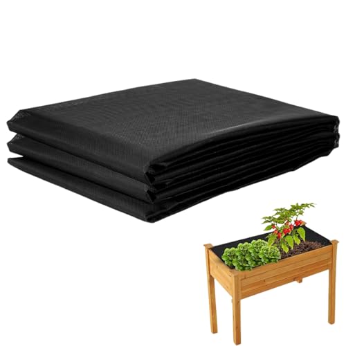 Wshxjzyay 63 * 83 inch Raised Garden Bed Liner Non Woven Fabric Liner for Large Veg Trough Keeps Soil Contained and Water Drained
