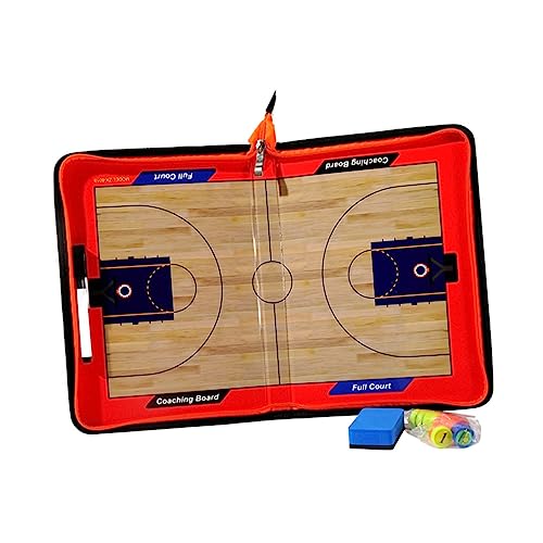 YARNOW Tablero Magnético De Baloncesto Táctico, Pvc Resistente, Borrado Seco, Kit 2 Rotuladores, Portátil Para Entrenadores, Uso Cancha y Entrenamiento Deportivo