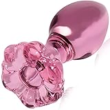 Glass Dildo Analplug 10cm ⌀3,5cm Kristallglas Butt Plug Rosa Ergonomisch Für Frauen Anfänger & Fortgeschrittene Analspielzeuge Sex toys stimulation Analtoys Prostate männer glässer FOPS G77