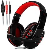 Headset Gamer Microfone Estéreo P2 Pc Notebook Mac Ps4 Ps5 Xbox One Series X e S (Vermelho)