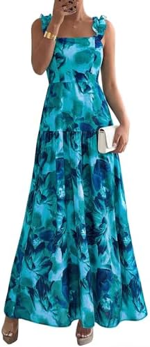 BTFBM Dresses for Women Summer 2026 Formal Sleeveless Smocked Flo...