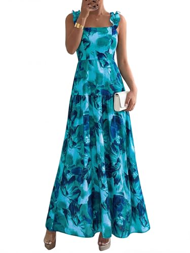 BTFBM Dresses for Women Summer 2026 Formal Sleeveless Smocked Floral