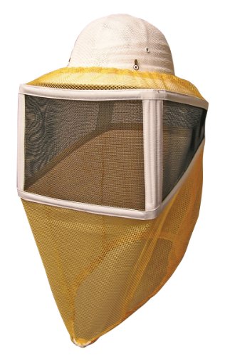 Mann Lake Square Folding Veil with String | Durable Beekeeping Protective Gear | Machine Washable Nylon Mesh | Stingless Binding | Helmet Sold Separately