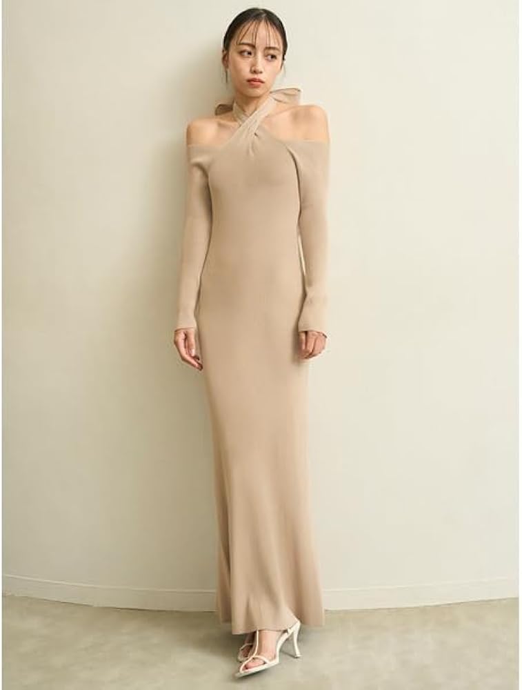 Amazon.co.jp: [スナイデル] フロントクロスニットワンピ