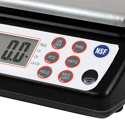 San Jamar Scdg33Bk Square Professional Digital Scale, Black With Stainless Steel Platform #TOP1