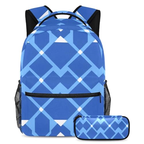 Cartable pour garçons et filles avec trousse scolaire multicolore