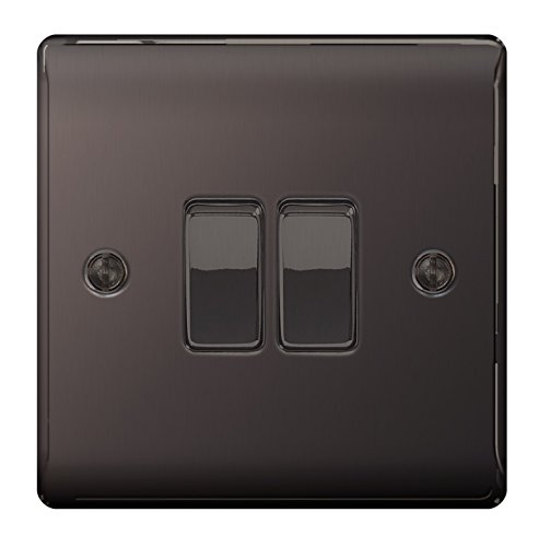 Black Bg Nexus Metal Nickel 10Ax Plate 2Gang