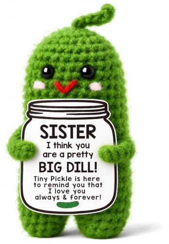 Big Little Sister Birthday Gifts from Sister Handmade Crochet Pickle