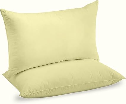 URBANHUT 100% Cotton Pillowcases, 800 Thread Count Queen Size, Ultra Soft Pillow Cases, 20X30 Inches Set of 2, Long Lasting, Hotel Quality Premium Cooling Pillow Cases, Sand