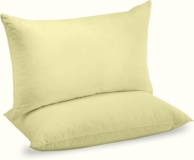 URBANHUT 100% Cotton Pillowcases, 800 Thread Count Queen Size, Ultra Soft Pillow Cases, 20X30 Inches Set of 2, Long Lasting, Hotel Quality Premium Cooling Pillow Cases, Sand