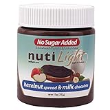 Nutilight No Sugar Added Hazelnut Spread and Milk Chocolate 11 Ounces