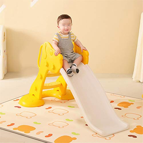 Indoor Slide Indoor Toddler Play Foldable Family Slide Playground Easy To Set Up,Ideal Gift For Boys And Girls For Children Ages 1-10 Freestanding Slides (Color : Yellow, Size : 135.5X30X70Cm) #TOP1