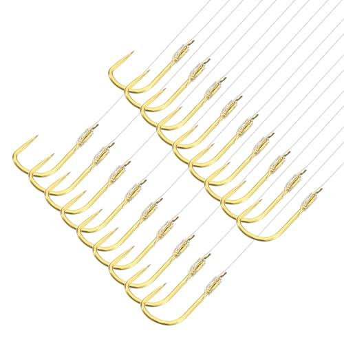 Crochet monté double 1# PATIKIL en nylon doré pour maximiser vos prises en étang