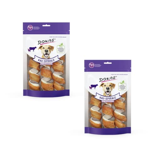 Dokas Dog Kau-Spirale mit Hühnerbrust für Hunde Bündel 2 x 110g