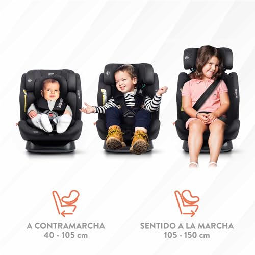 BABYAUTO – Cadeira de carro sem isofix LOLO 40-150cm – Idade: desde o nascimento até aos 12 anos – I-size – Acontramarcha até aos 105 cm, 4 anos aprox. – Sem Isofix (STONE GREY)