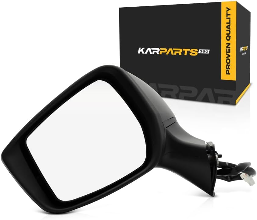 For Nissan Versa Note Door Mirror 2015 2016 2017 2018 2019 Driver Side | Power | Prime Black | Replacement For NI1320264 | 96302-9MB0A